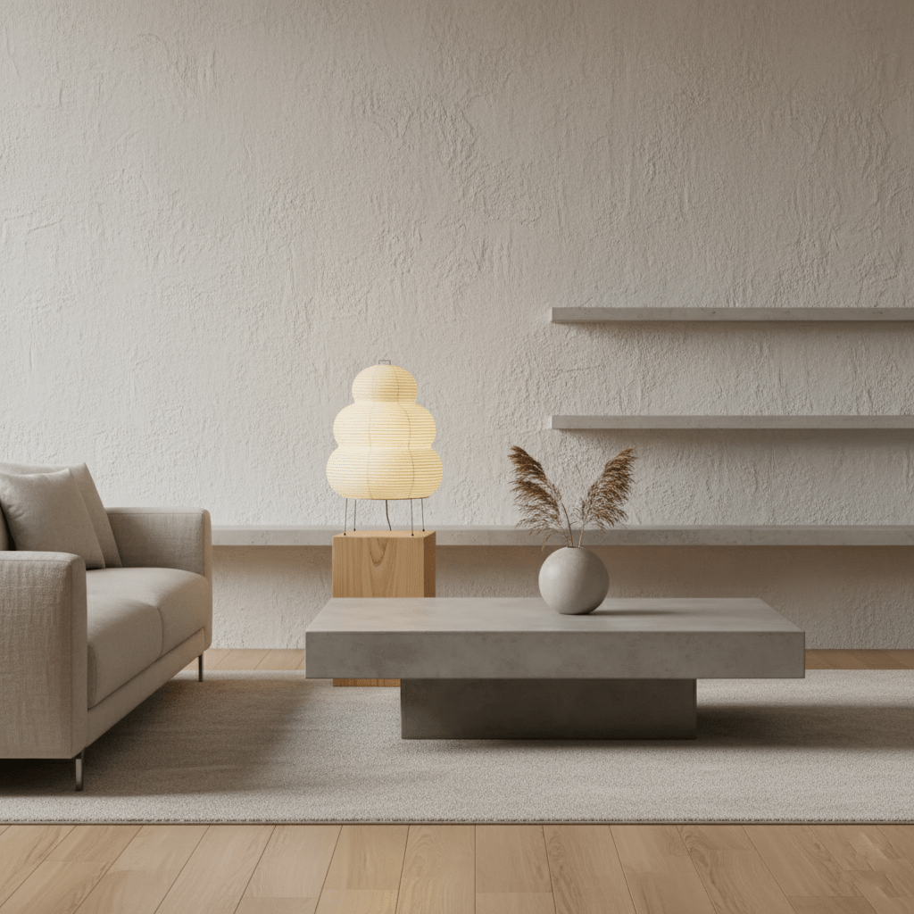 Kryntaleo | Japansk Ribbede Bambus Silhuet Oriental Accent Bordlampe