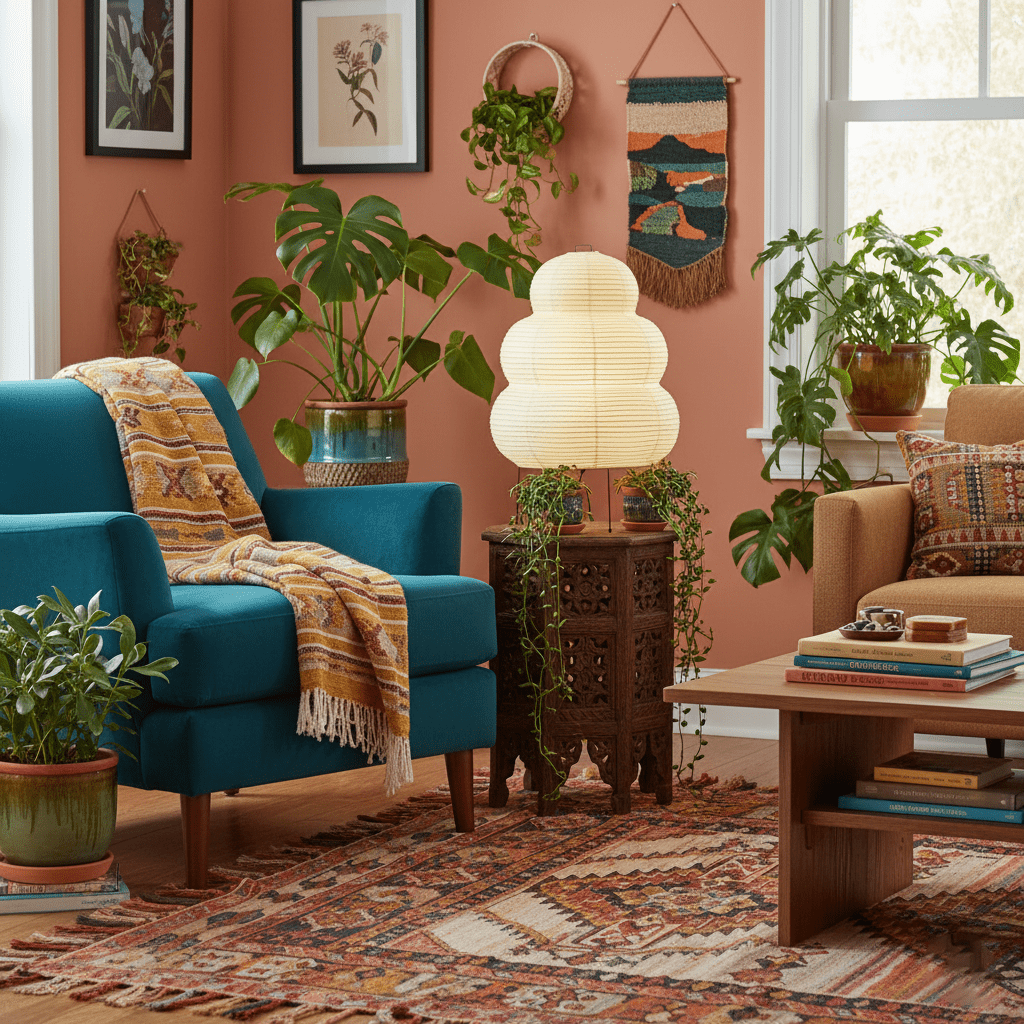 Kryntaleo | Japansk Ribbede Bambus Silhuet Oriental Accent Bordlampe
