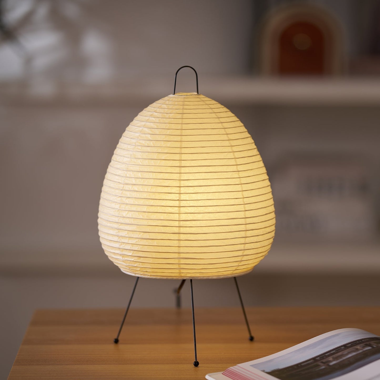Kryntaleo | Japansk Ribbede Bambus Silhuet Oriental Accent Bordlampe
