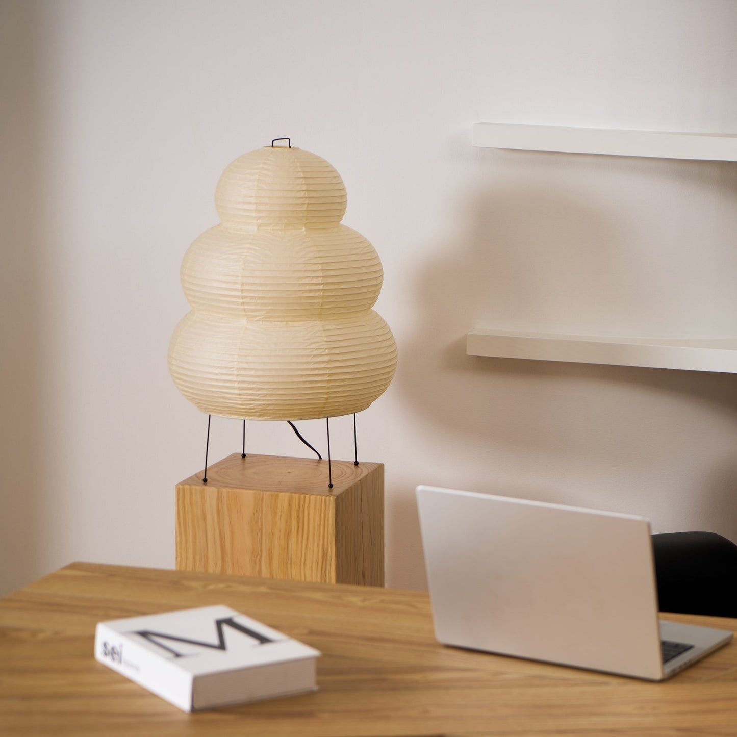 Kryntaleo | Japansk Ribbede Bambus Silhuet Oriental Accent Bordlampe