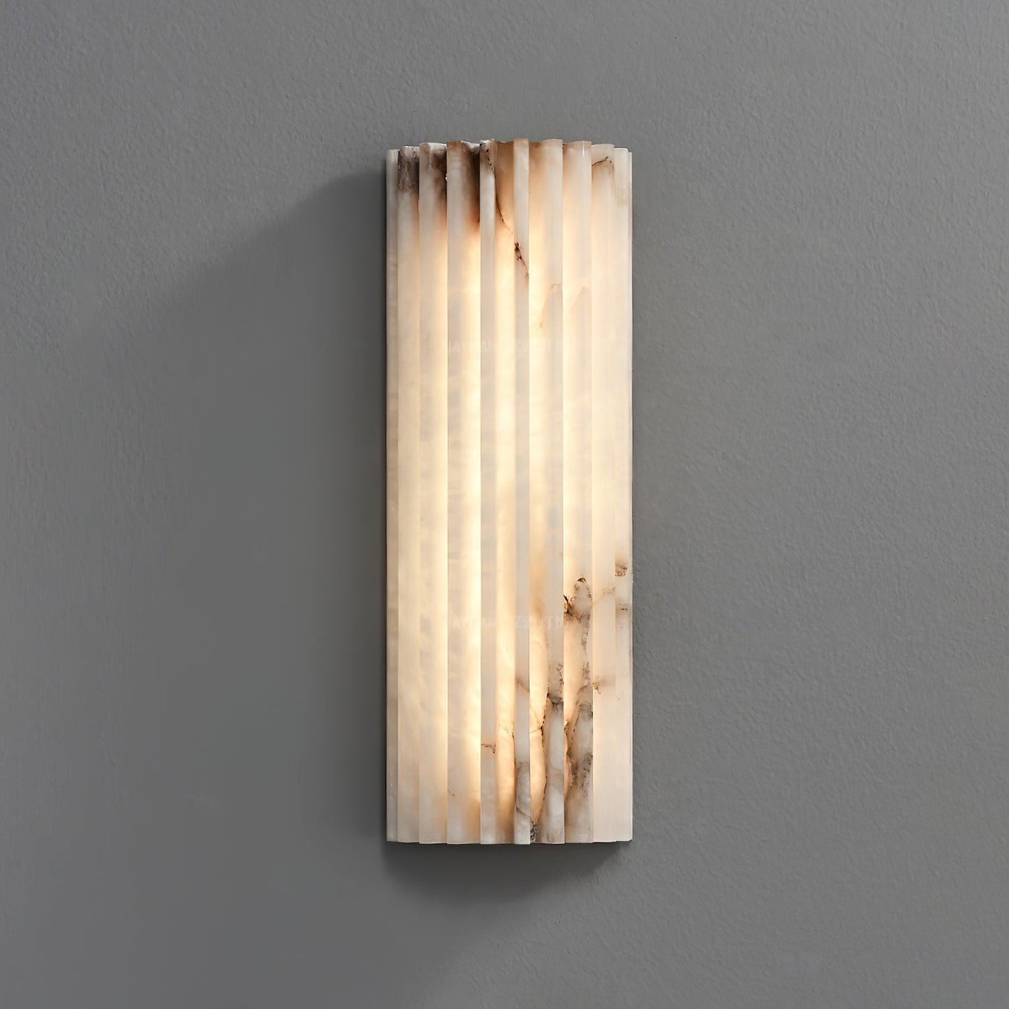 Orcari | Elegant rektangulær alabaster sten væglampe