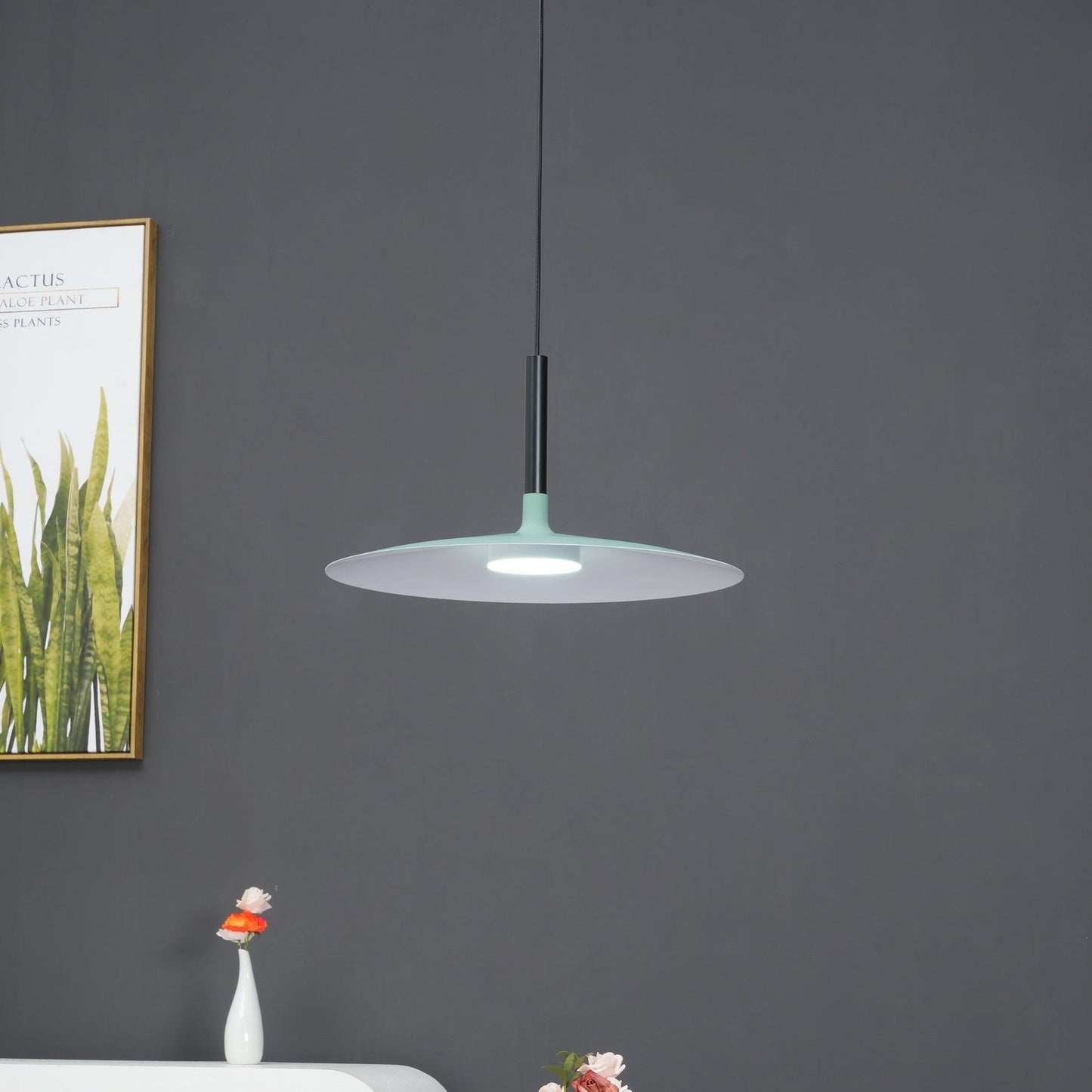 Thaloric | Minimalistisk industriel aluminium flad skive pendel