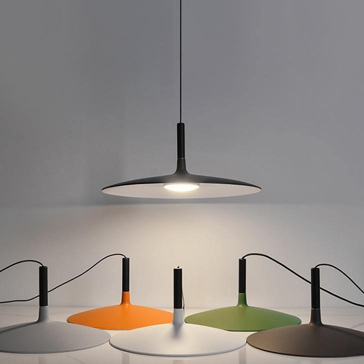 Thaloric | Minimalistisk industriel aluminium flad skive pendel