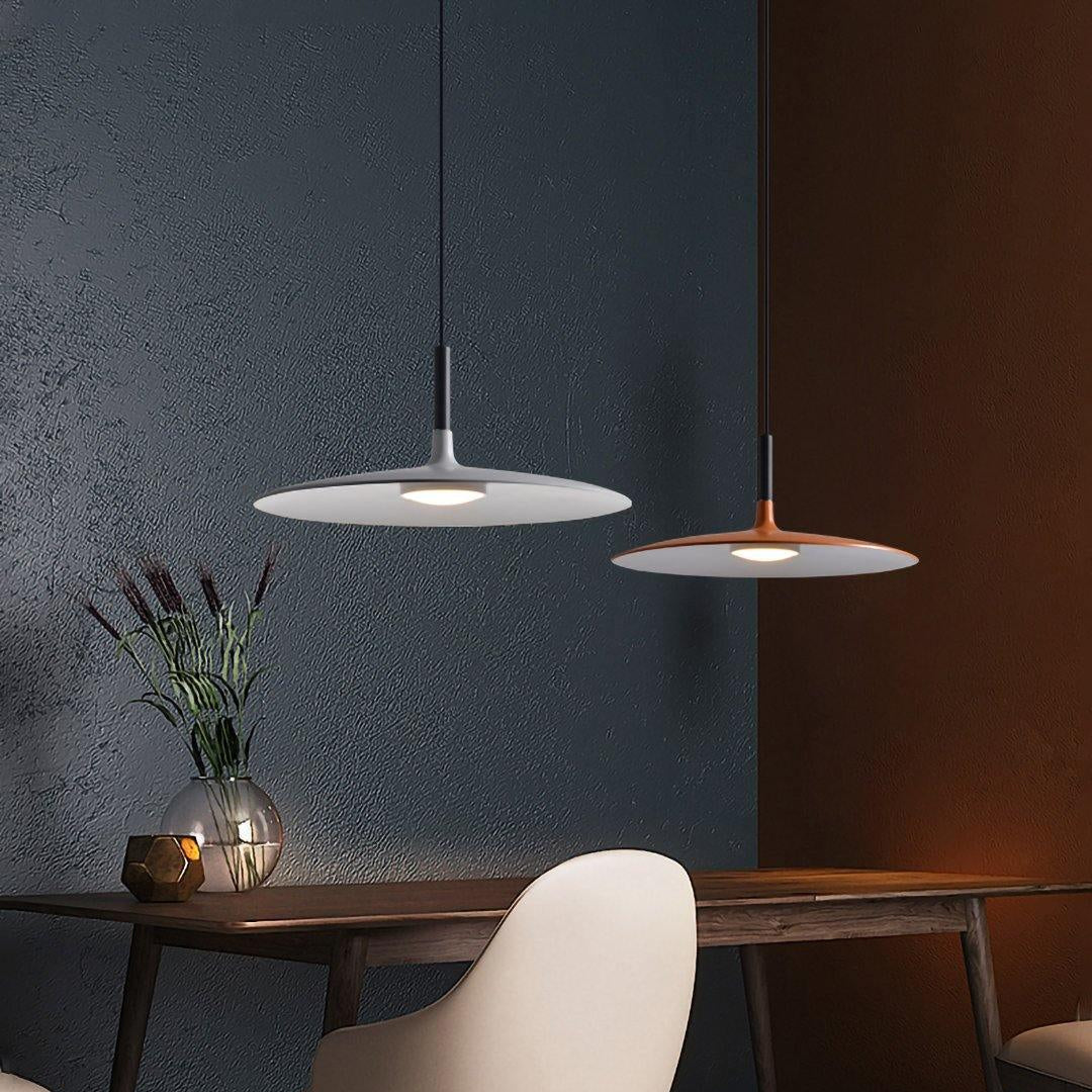 Thaloric | Minimalistisk industriel aluminium flad skive pendel