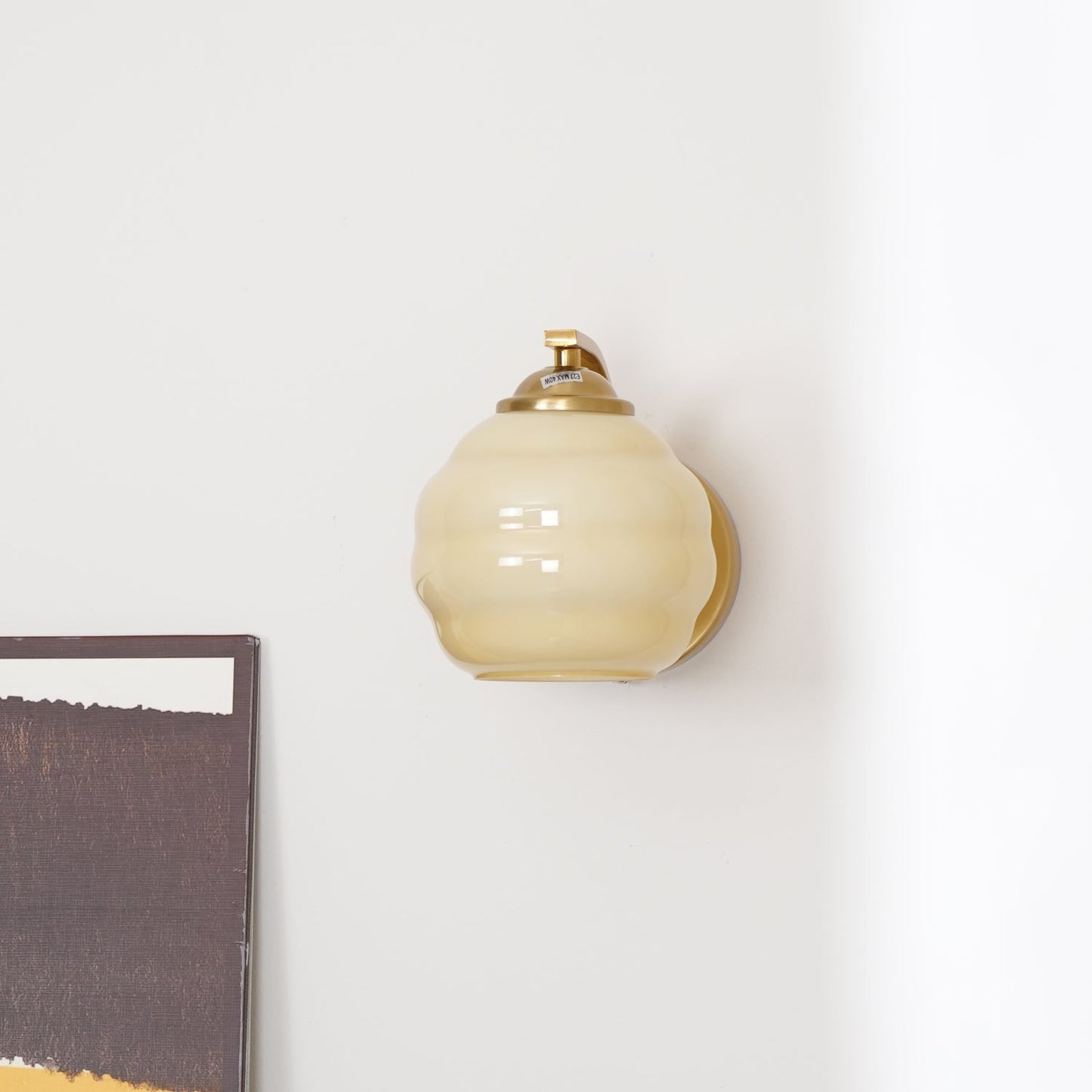 Thryndol | Ribbede glas kugle vintage væglampe
