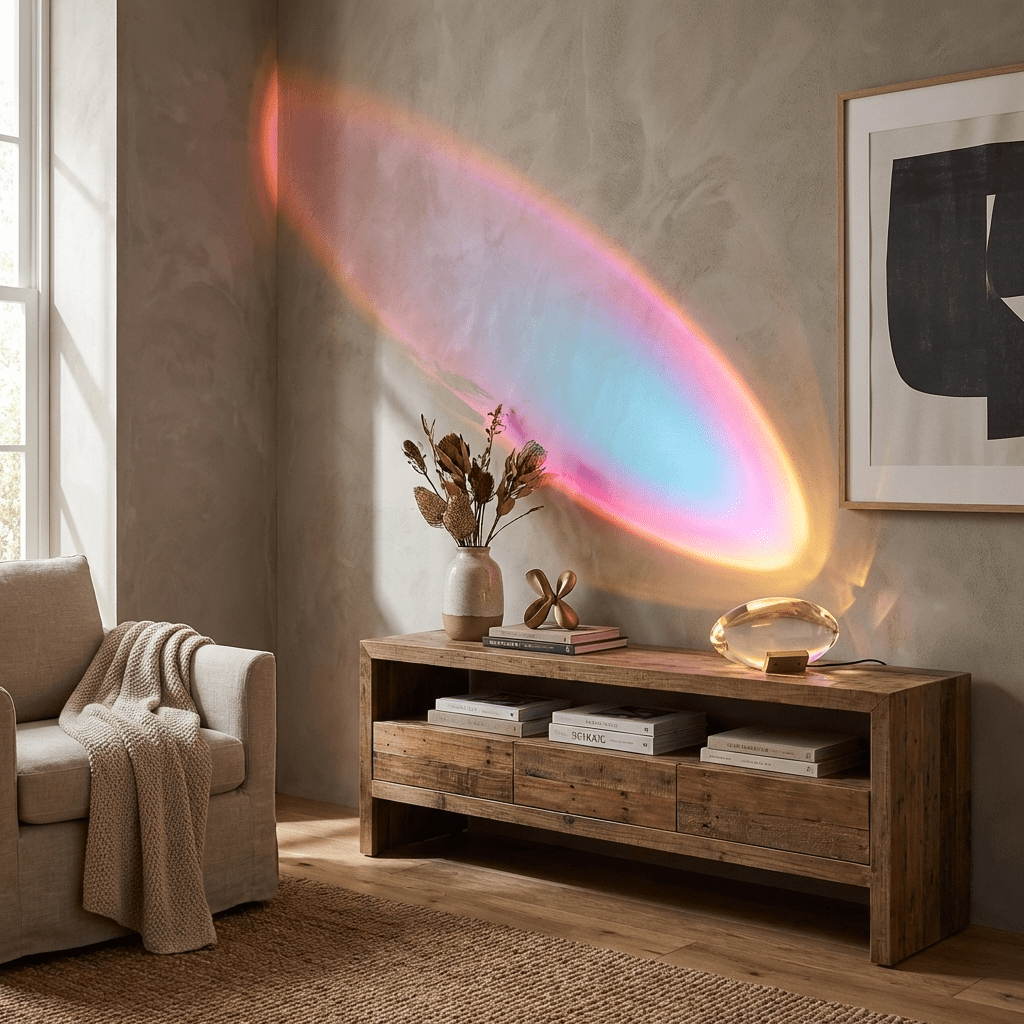 Vaelenoe | Skulpturel Oval Krystal Sten Bordlampe