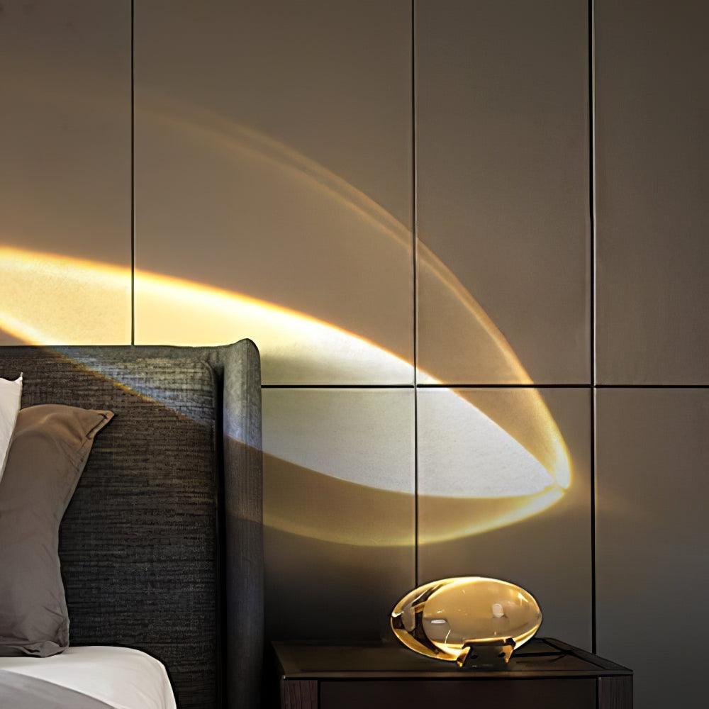 Vaelenoe | Skulpturel Oval Krystal Sten Bordlampe