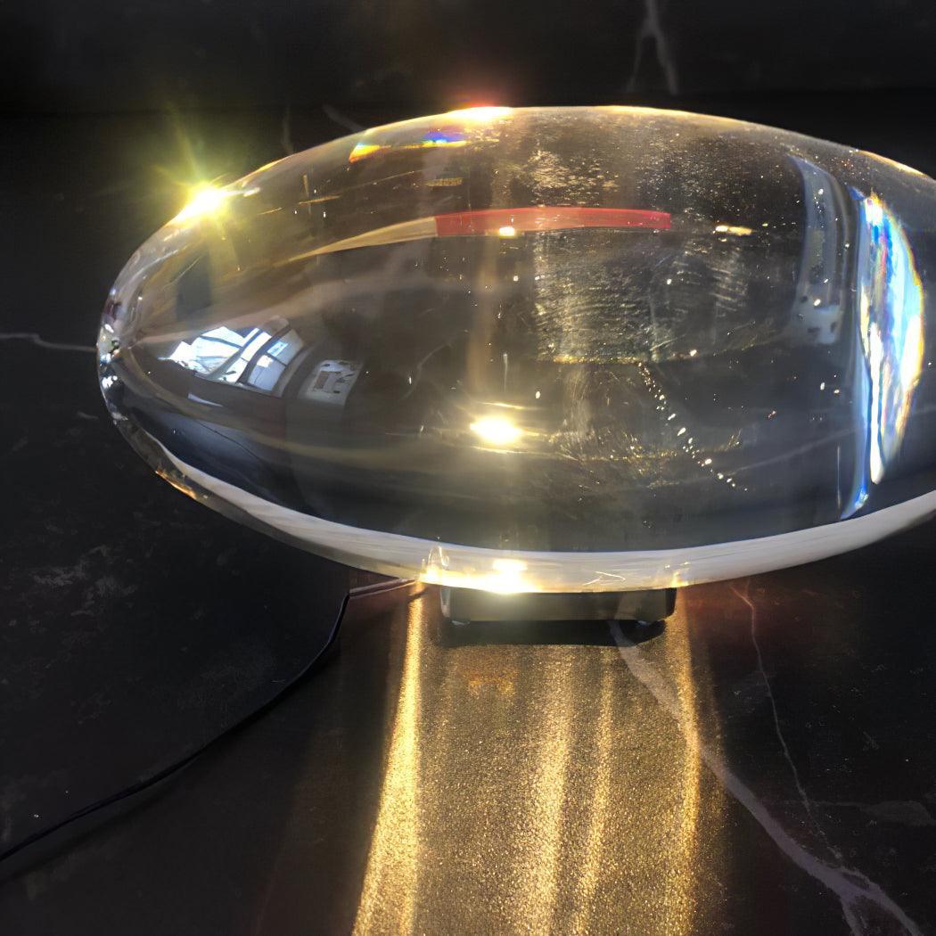 Vaelenoe | Skulpturel Oval Krystal Sten Bordlampe