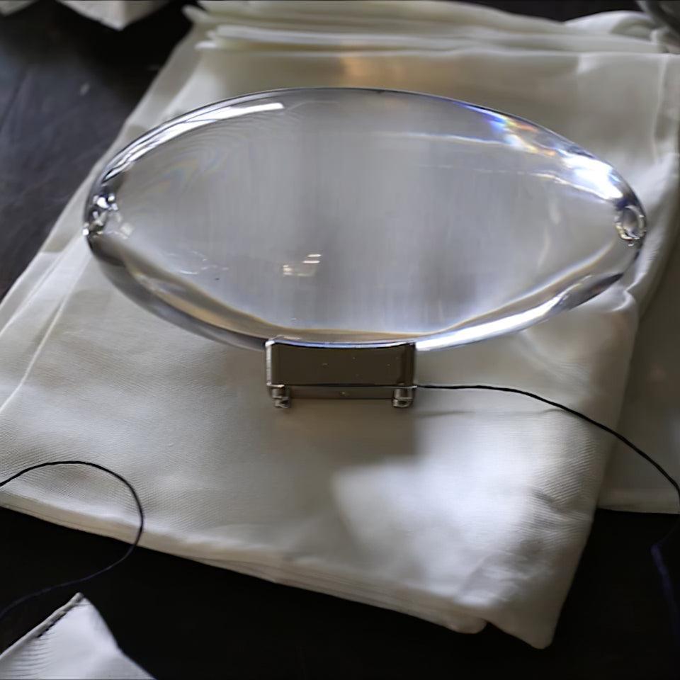 Vaelenoe | Skulpturel Oval Krystal Sten Bordlampe