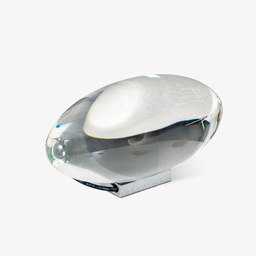 Vaelenoe | Skulpturel Oval Krystal Sten Bordlampe