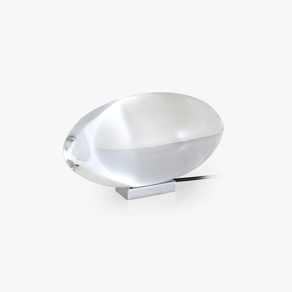 Vaelenoe | Skulpturel Oval Krystal Sten Bordlampe