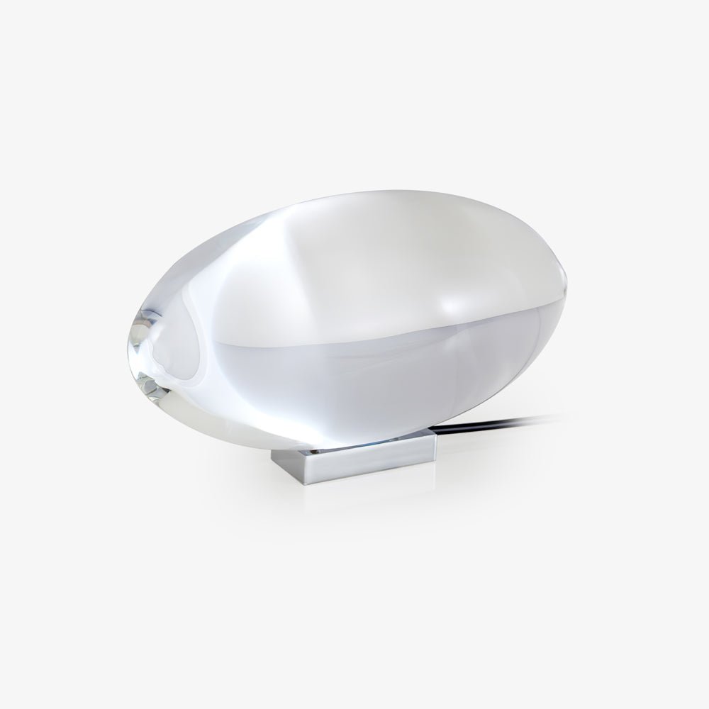 Vaelenoe | Skulpturel Oval Krystal Sten Bordlampe
