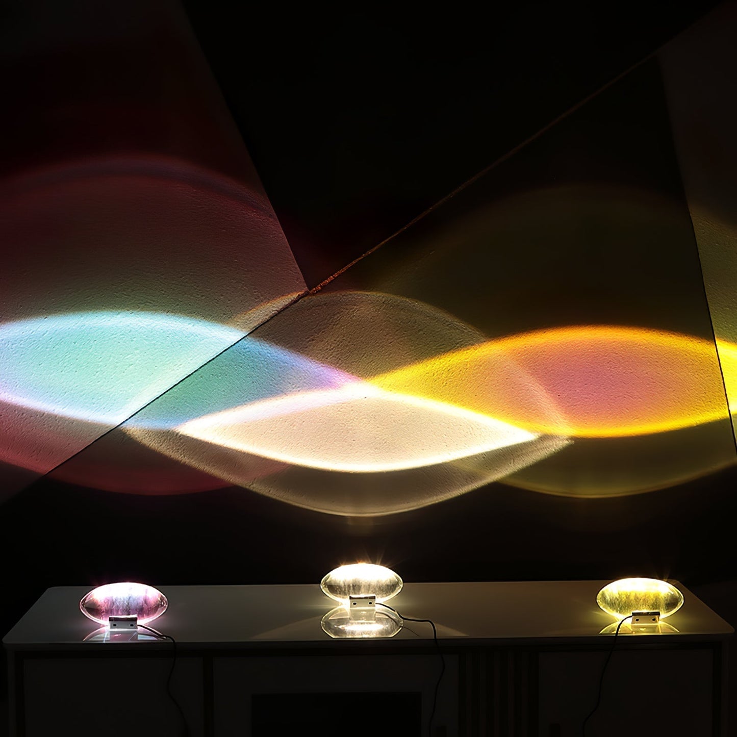 Vaelenoe | Skulpturel Oval Krystal Sten Bordlampe