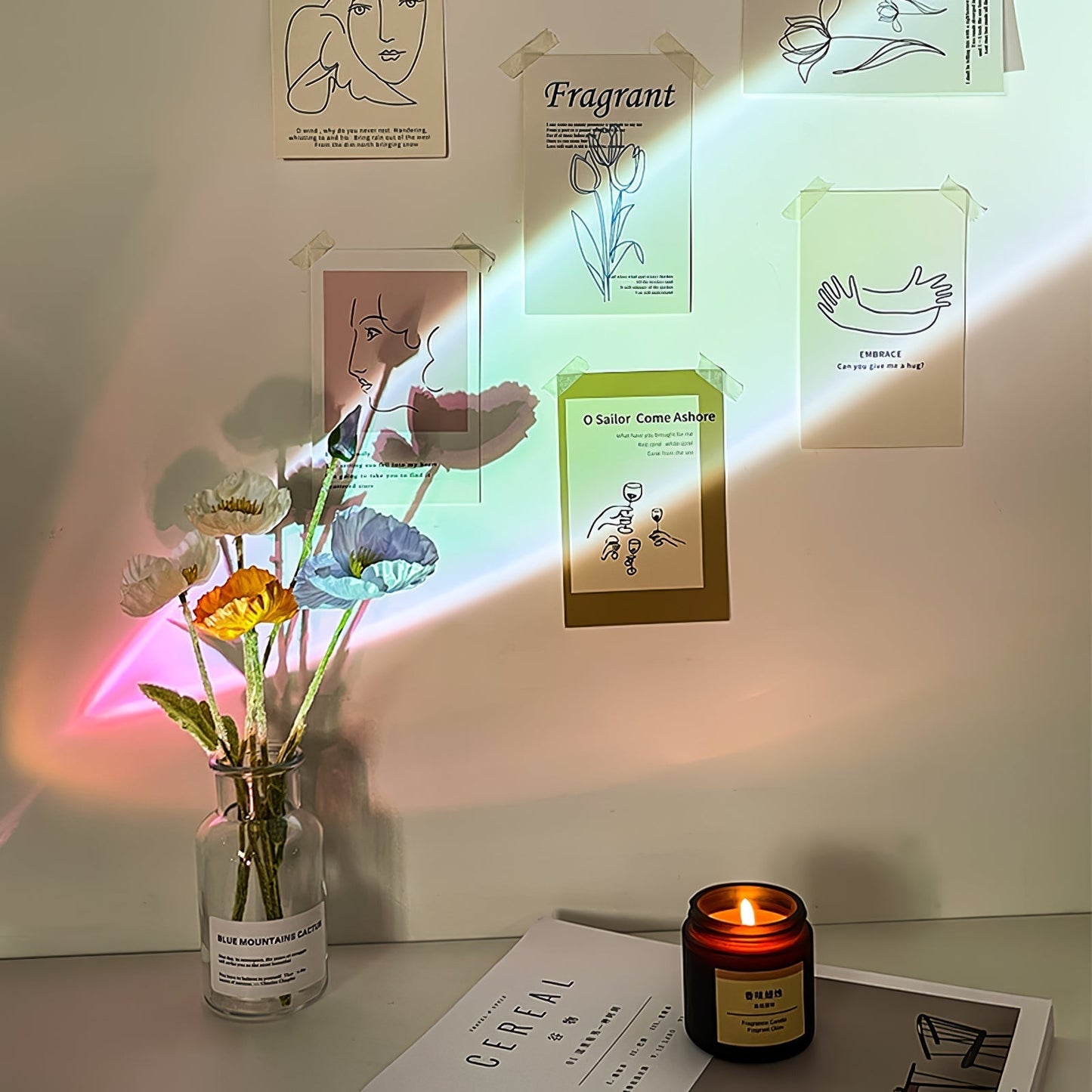 Vaelenoe | Skulpturel Oval Krystal Sten Bordlampe