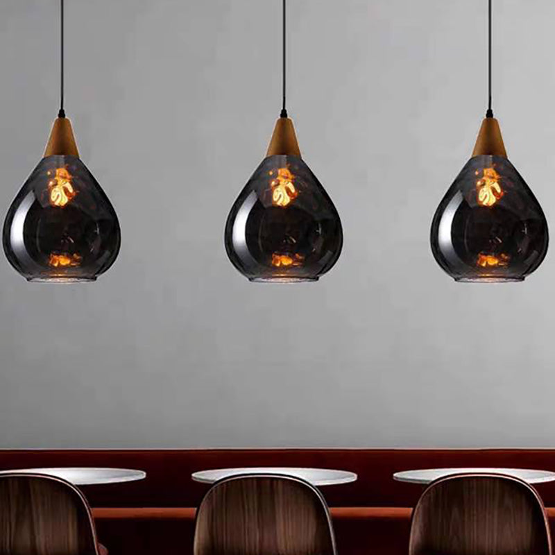 Niris| Minimalistisk dråbeformet tekstureret glas pendellampe