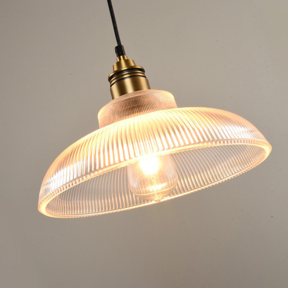 Kalsyr | Industriel glasbuet silhuet kuppel pendellampe