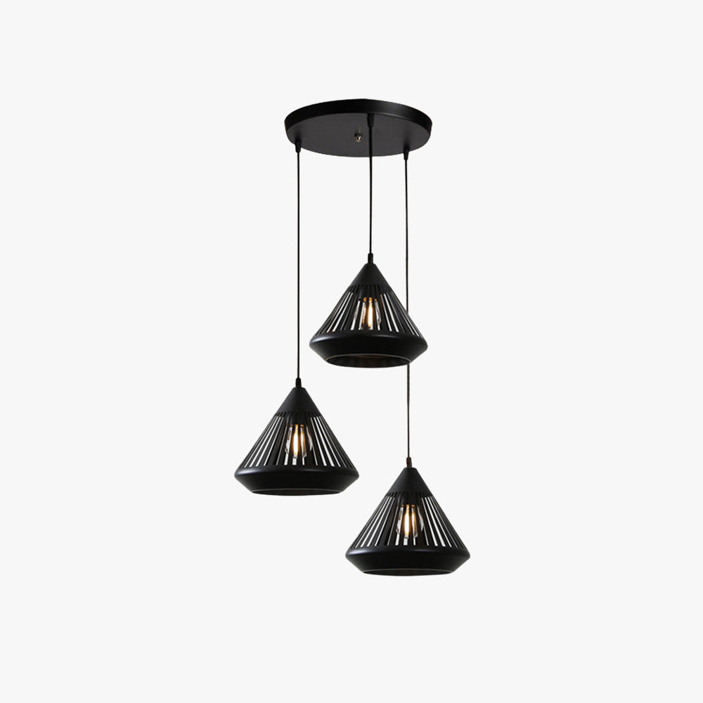 Nyvold | Minimalistisk konisk ribbet glas metalpendel