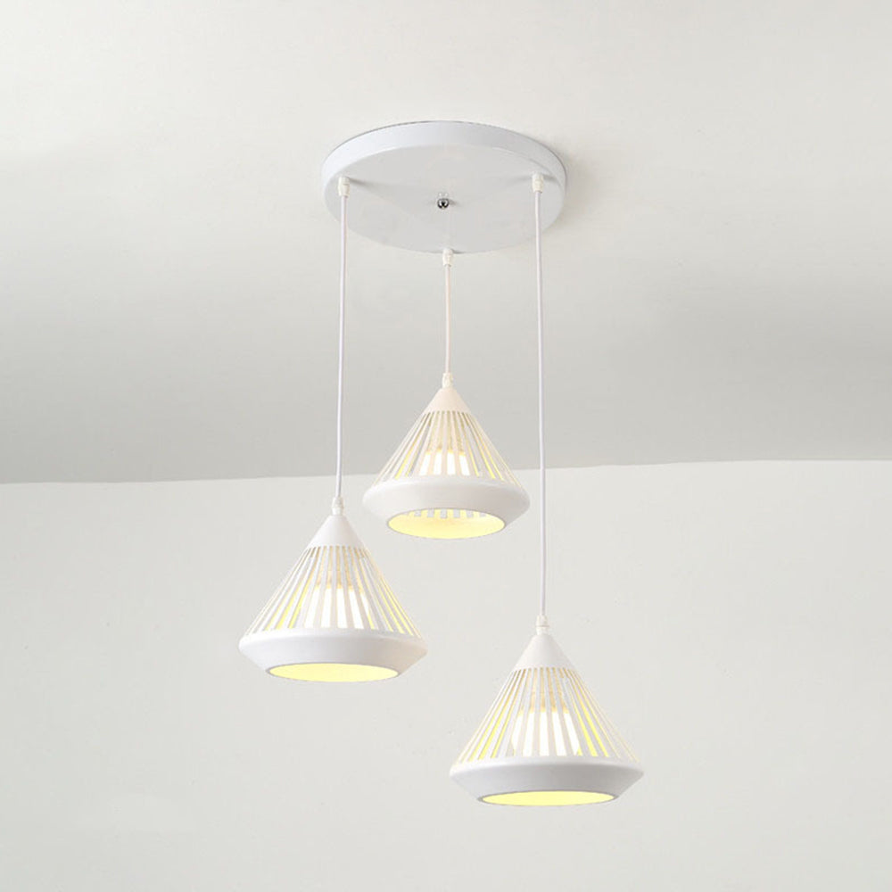 Nyvold | Minimalistisk konisk ribbet glas metalpendel