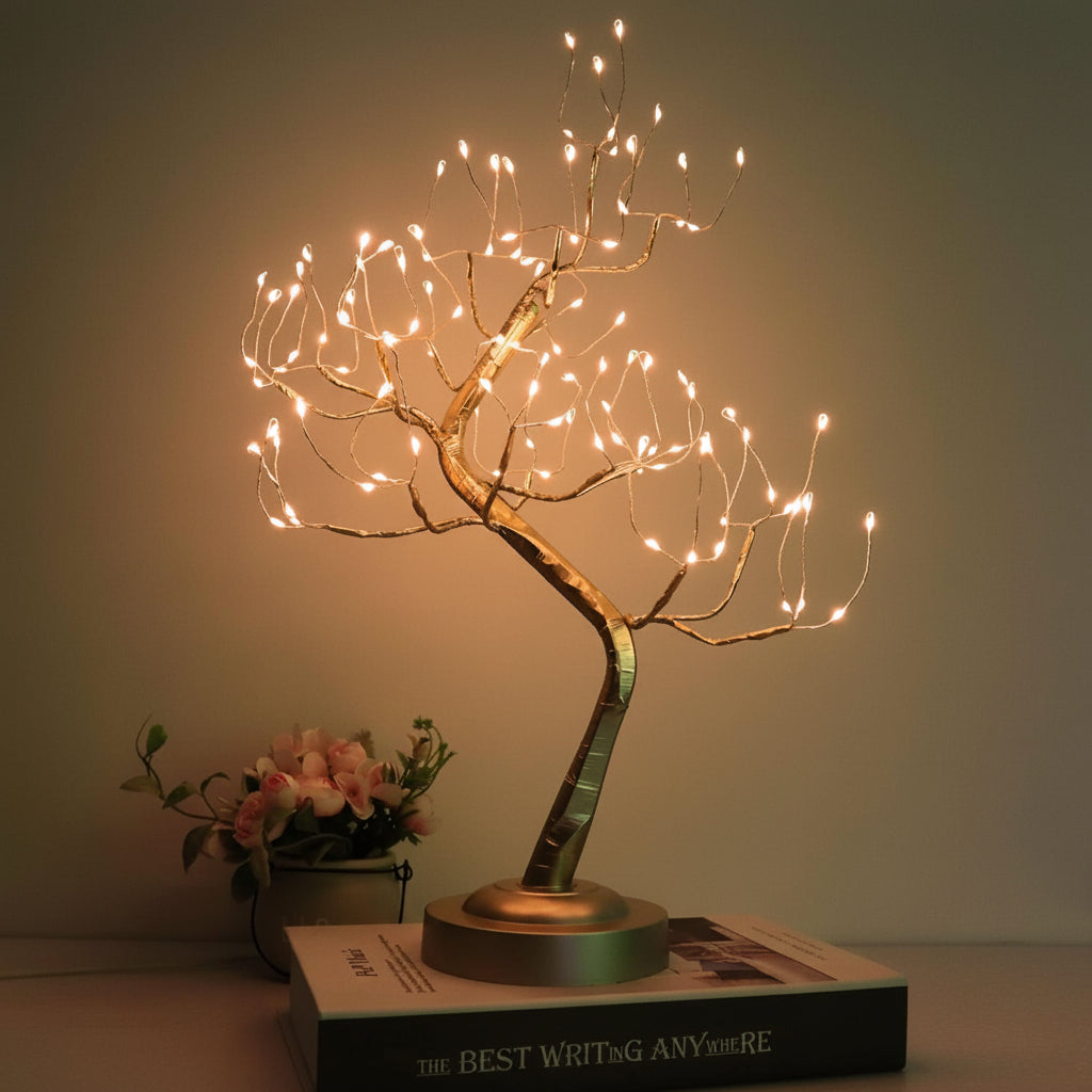 Naturinspireret bonsai træ accent bordlampe