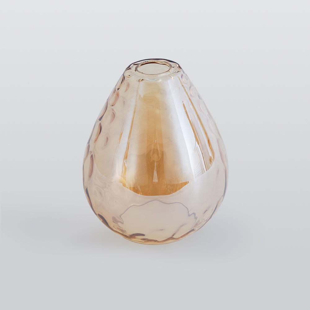 Niris| Minimalistisk dråbeformet tekstureret glas pendellampe