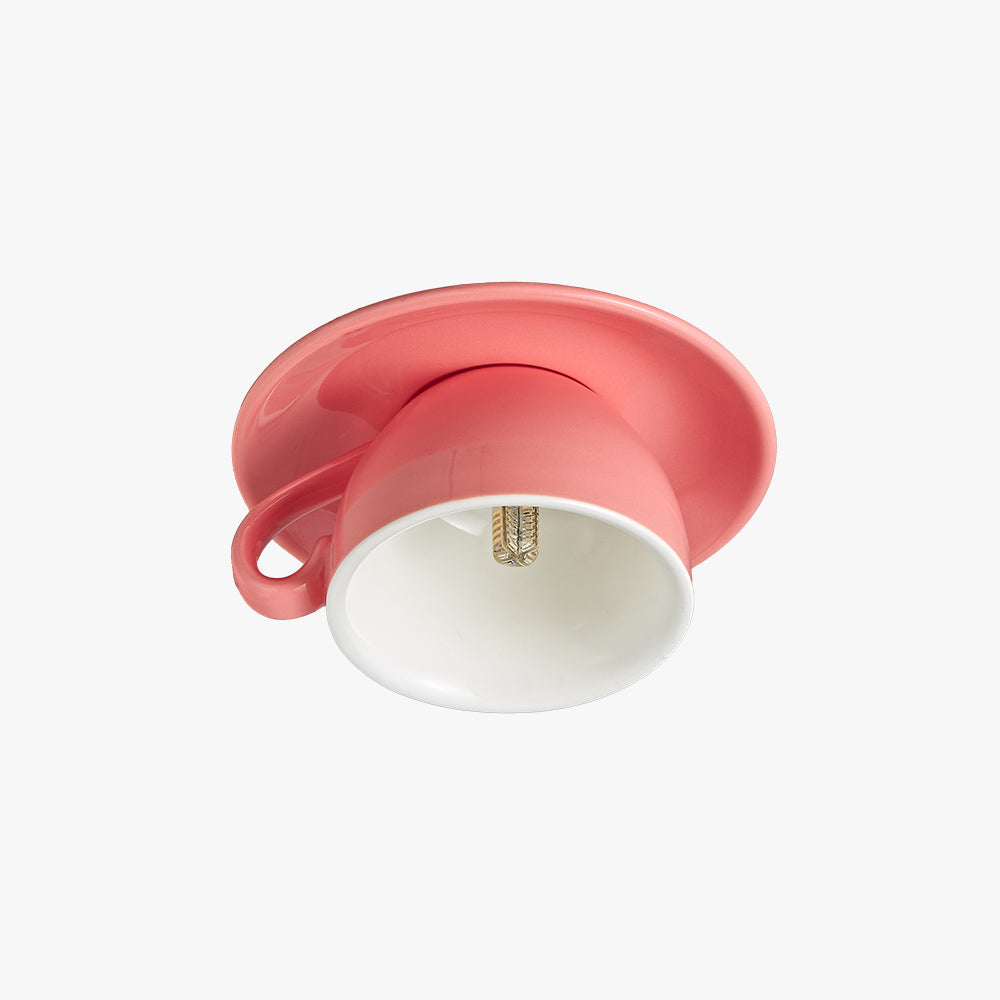 Valentina | Moderne keramisk kaffekop indbygget loftslampe