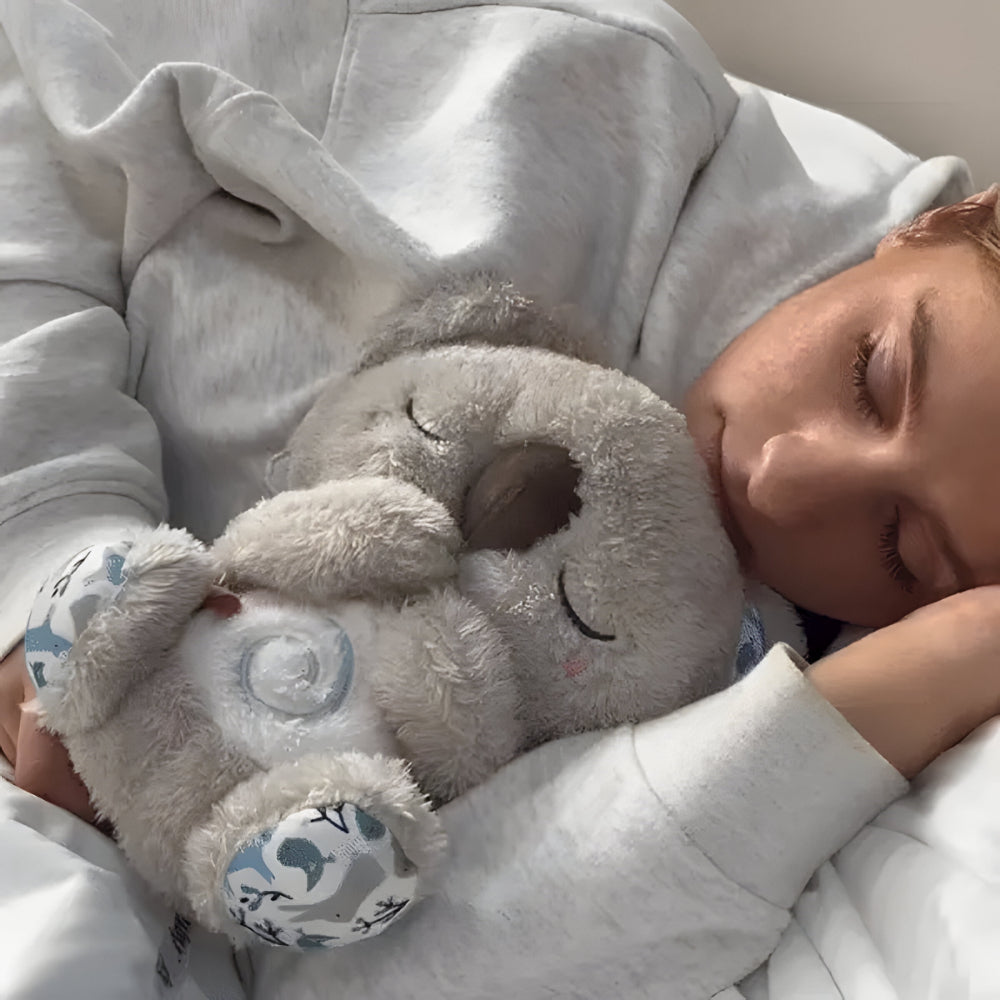 Rytmisk åndedræt glødende plysbjørn baby sovende legetøjssæt  