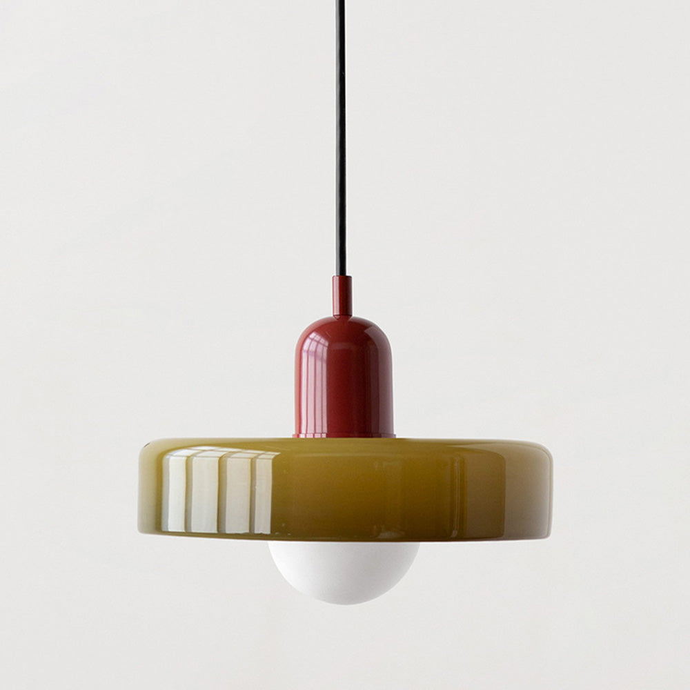 Vetro | Bauhaus-stil farvet glaspendel