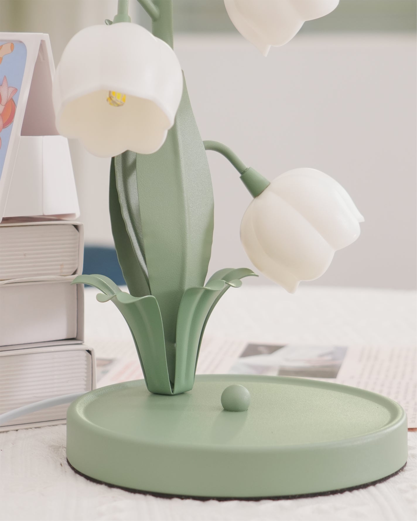 Tulipanformet Orchid Blomstret Bordlampe