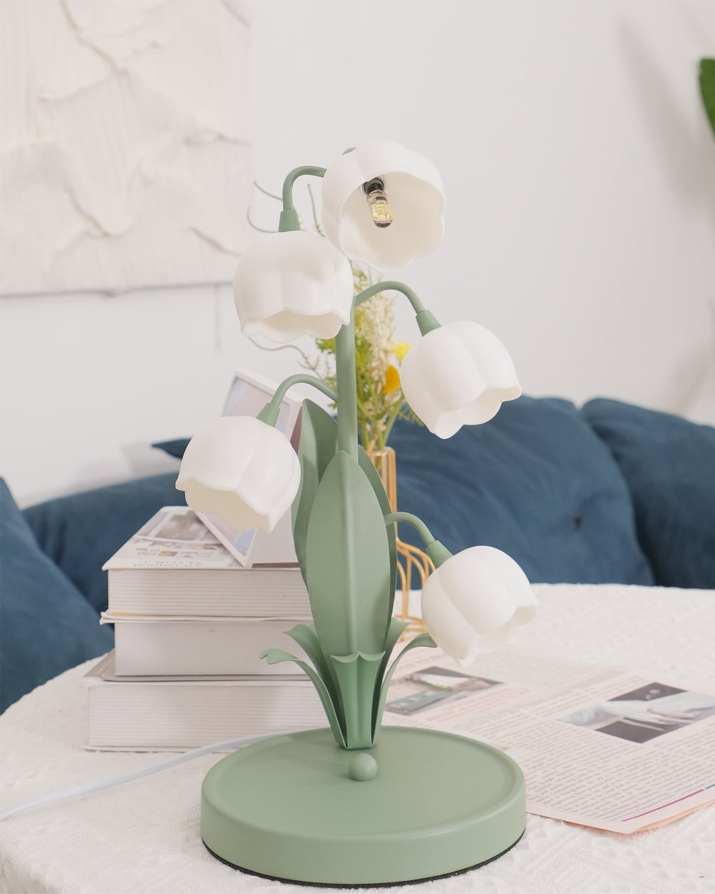 Tulipanformet Orchid Blomstret Bordlampe