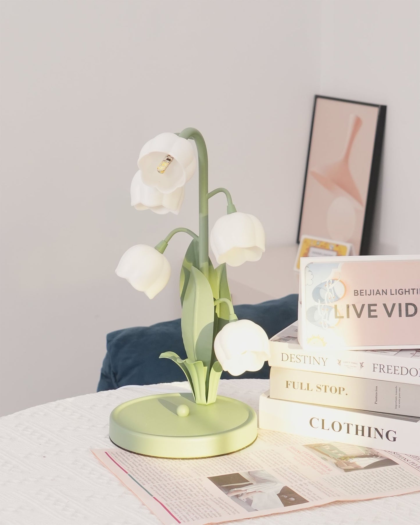 Tulipanformet Orchid Blomstret Bordlampe