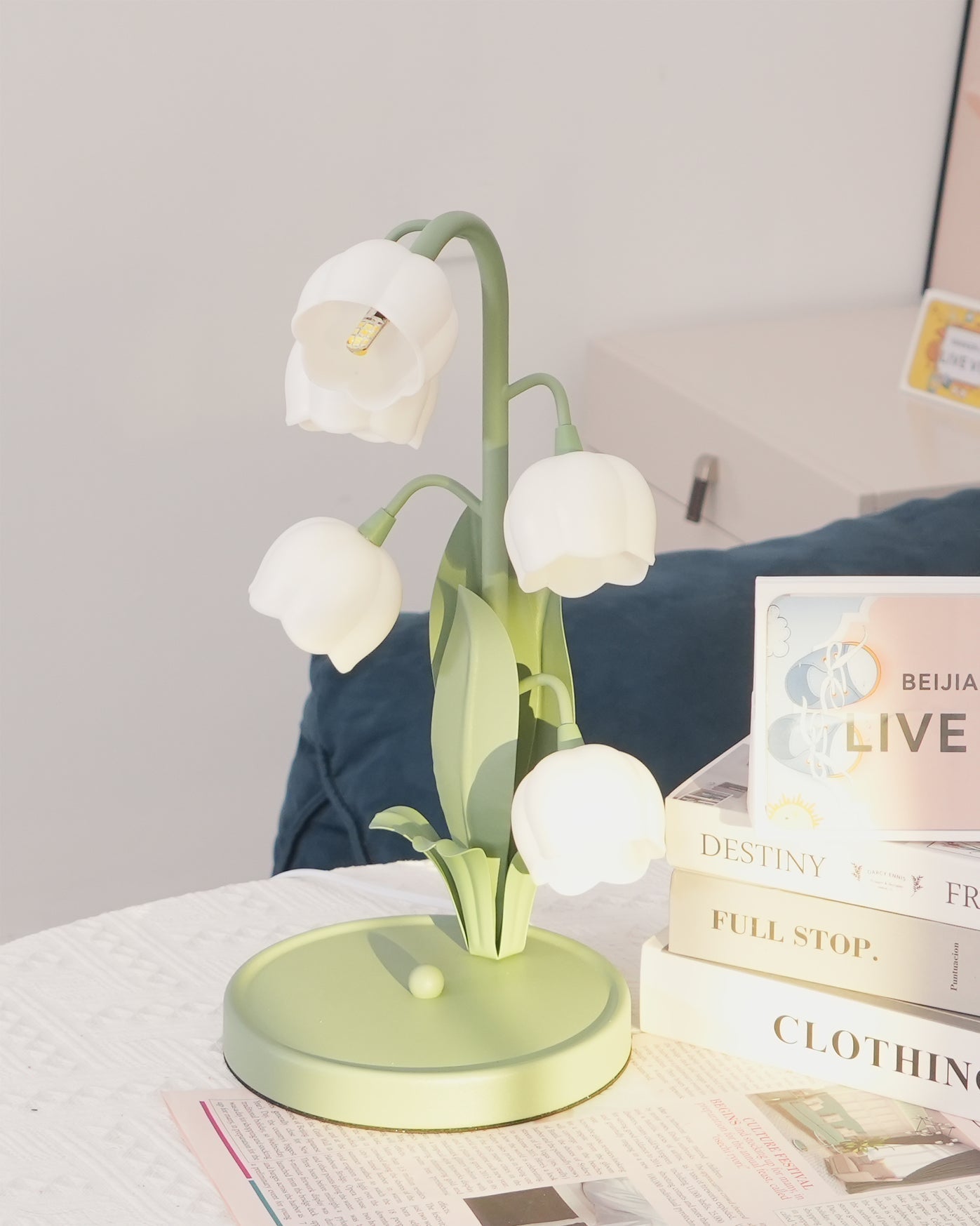 Tulipanformet Orchid Blomstret Bordlampe