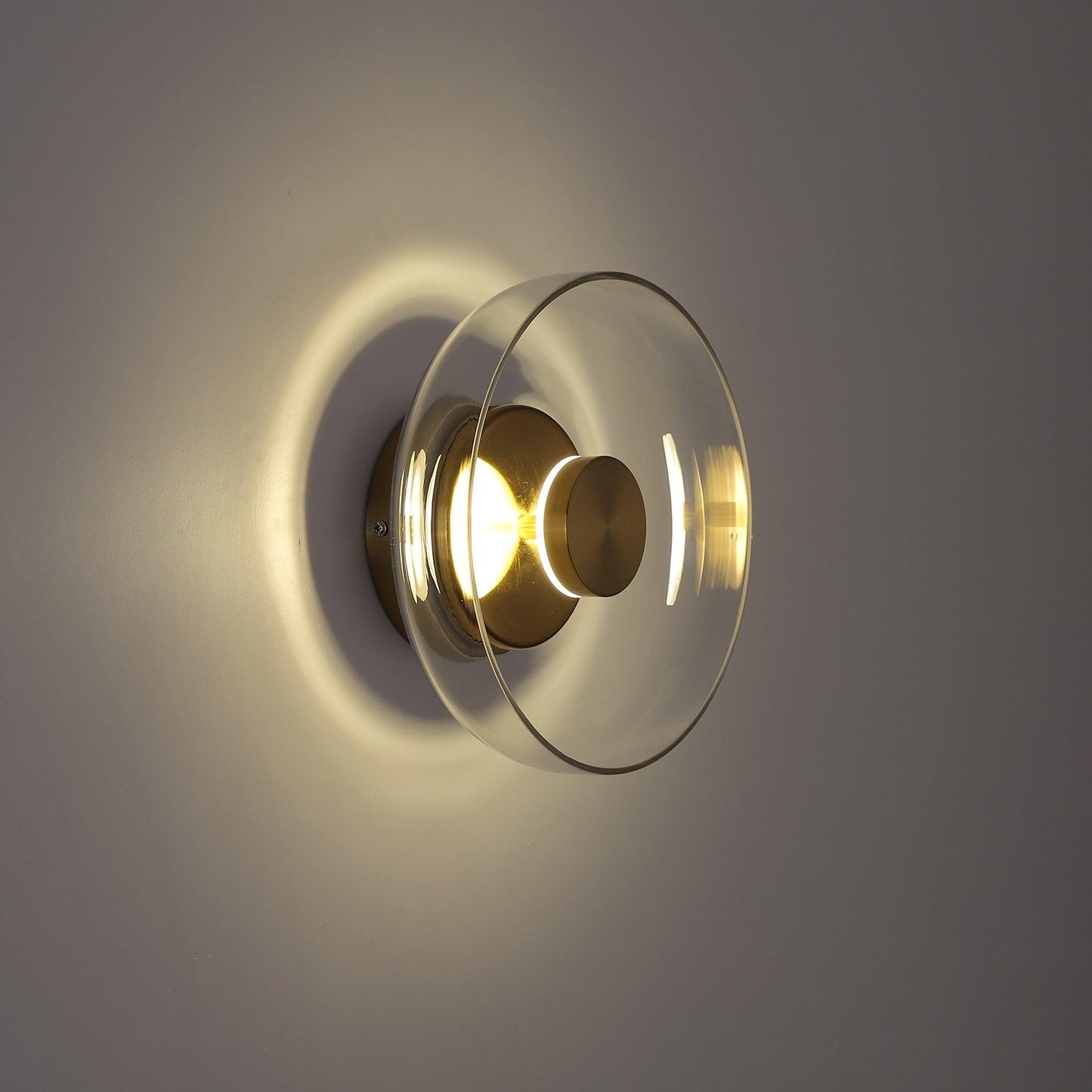 Luvia | Nordisk ribbet glas art deco væglampe
