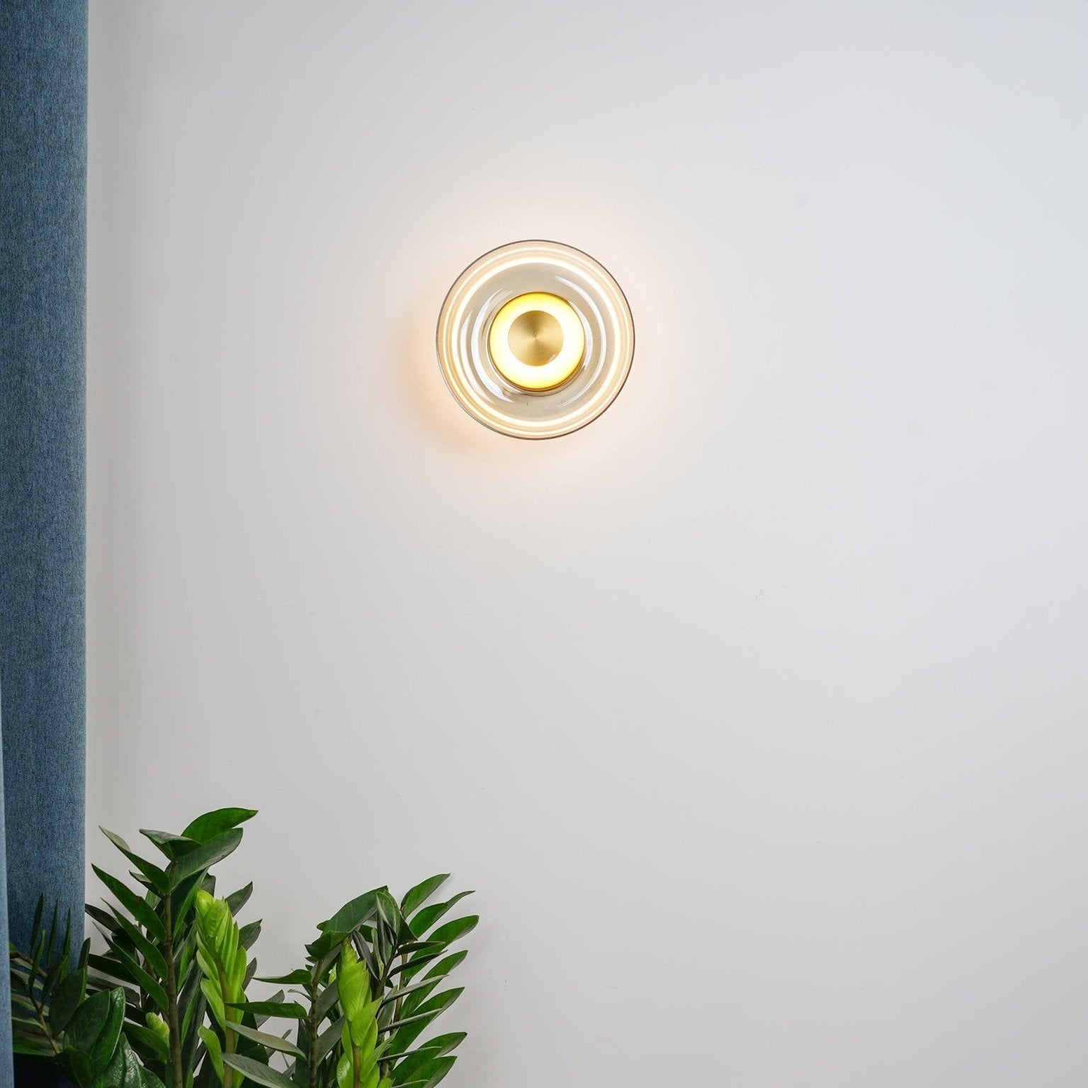 Luvia | Nordisk ribbet glas art deco væglampe