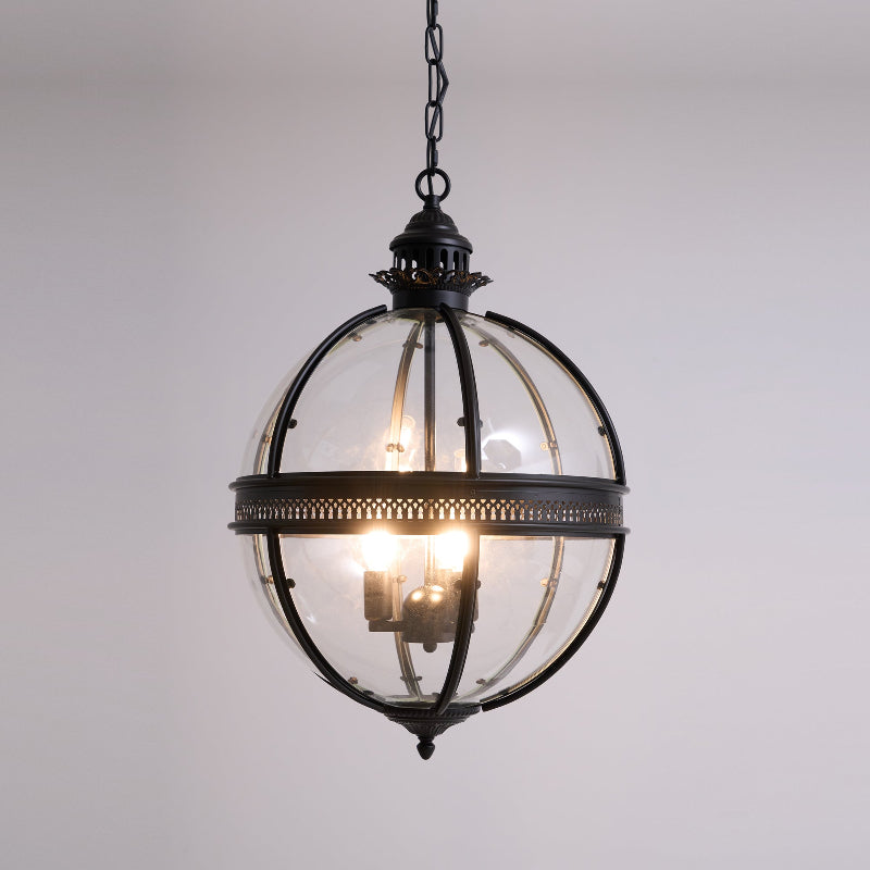Vinse | Vintage sfærisk transparent glas pendellampe
