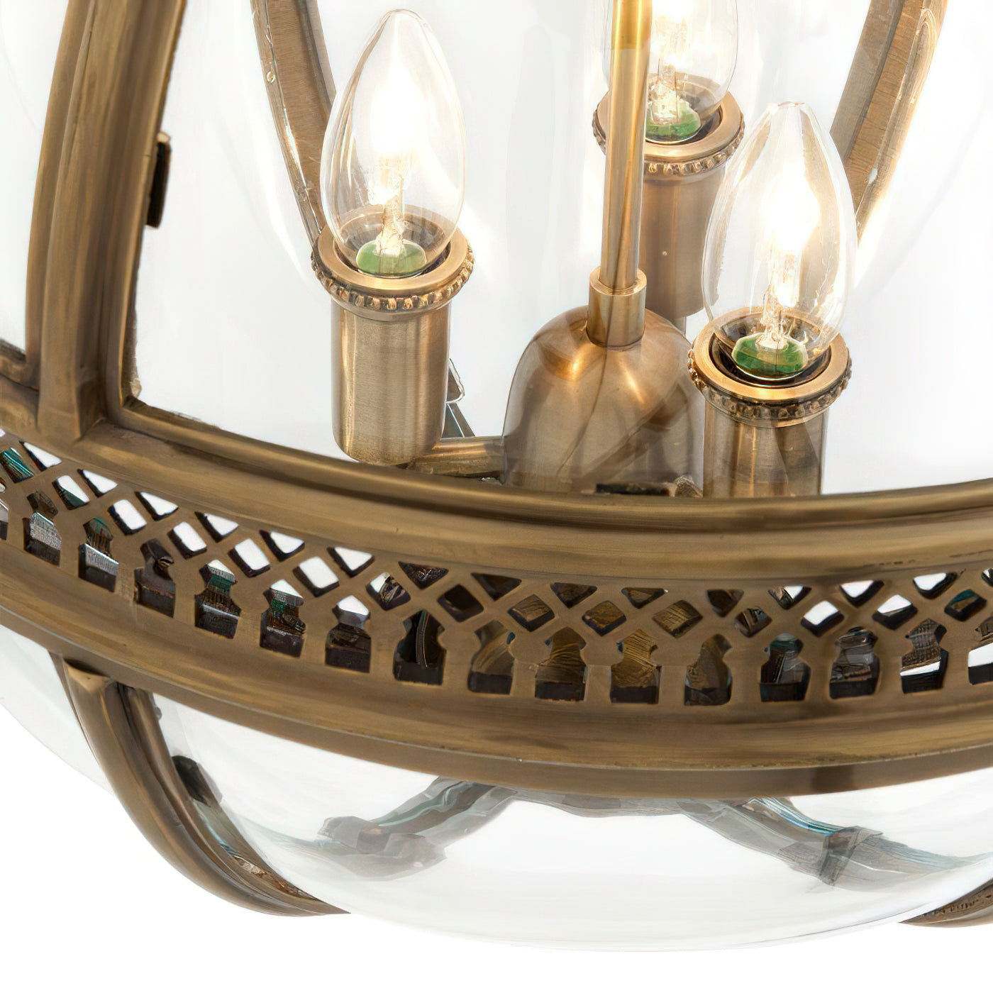 Vinse | Vintage sfærisk transparent glas pendellampe