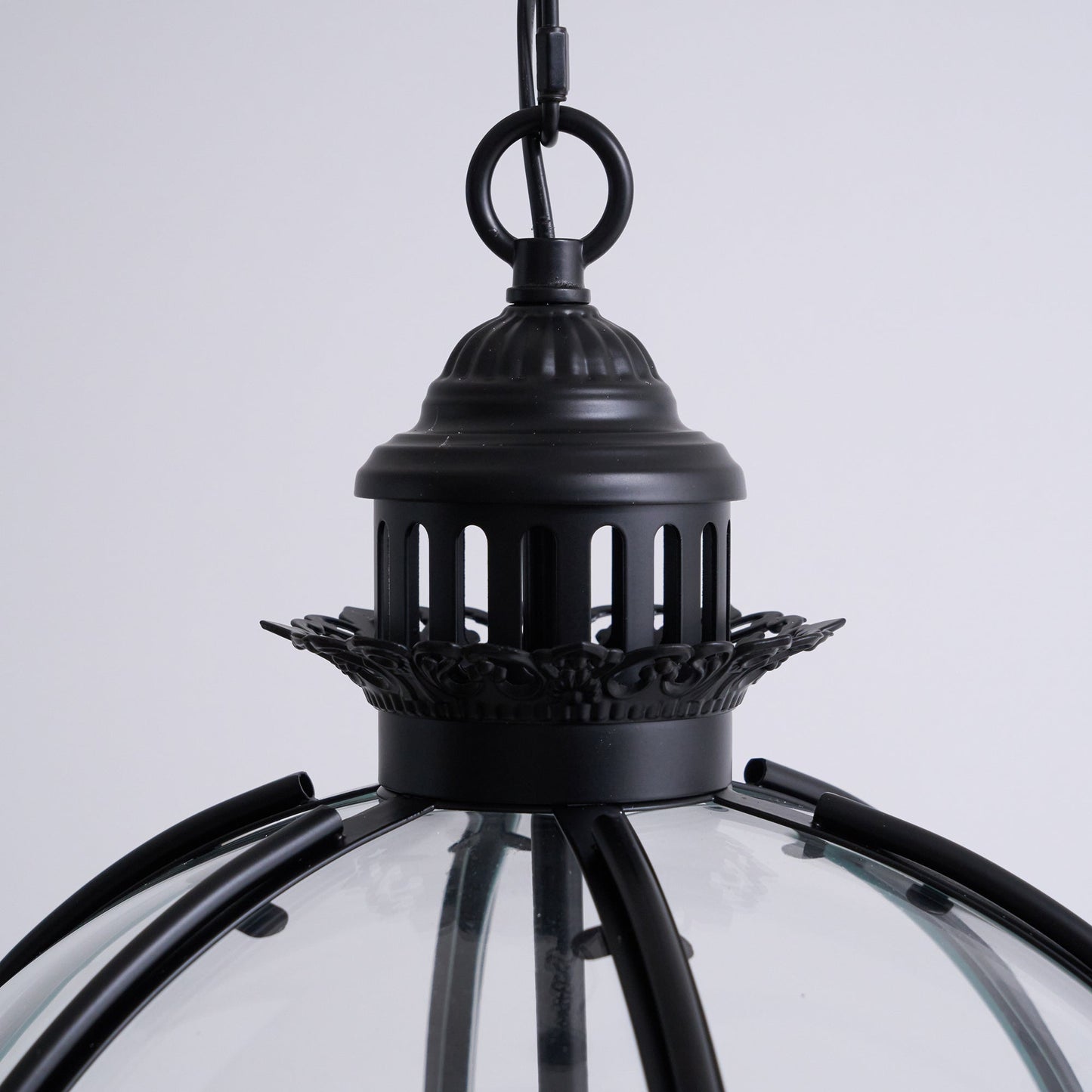 Vinse | Vintage sfærisk transparent glas pendellampe