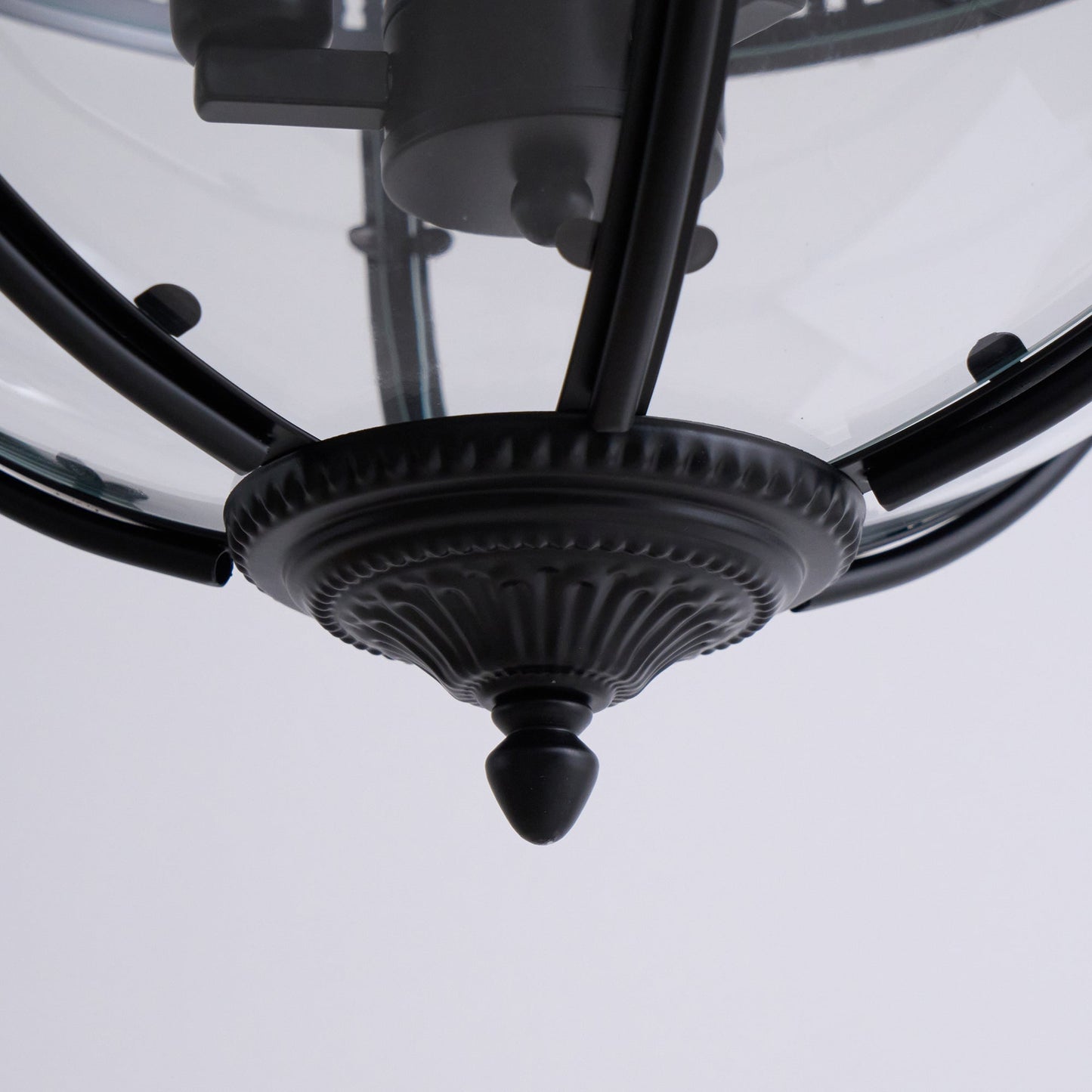 Vinse | Vintage sfærisk transparent glas pendellampe
