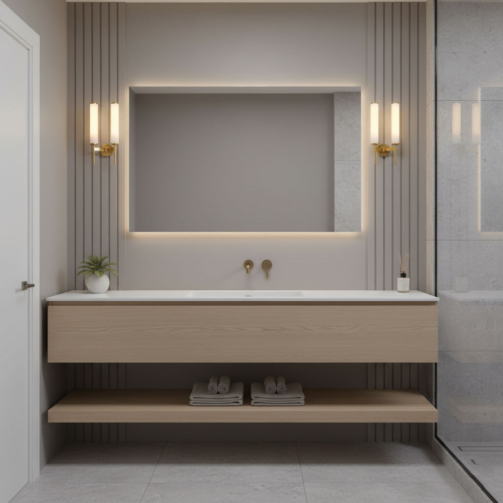 Kelsorim | Geometrisk minimalistisk alabaster cylinder væglampe  