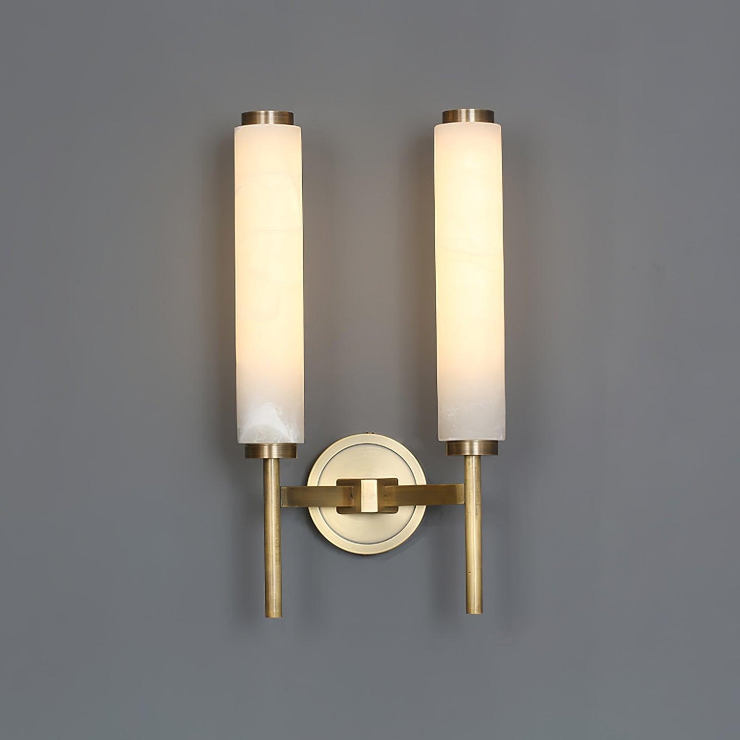 Kelsorim | Geometrisk minimalistisk alabaster cylinder væglampe  