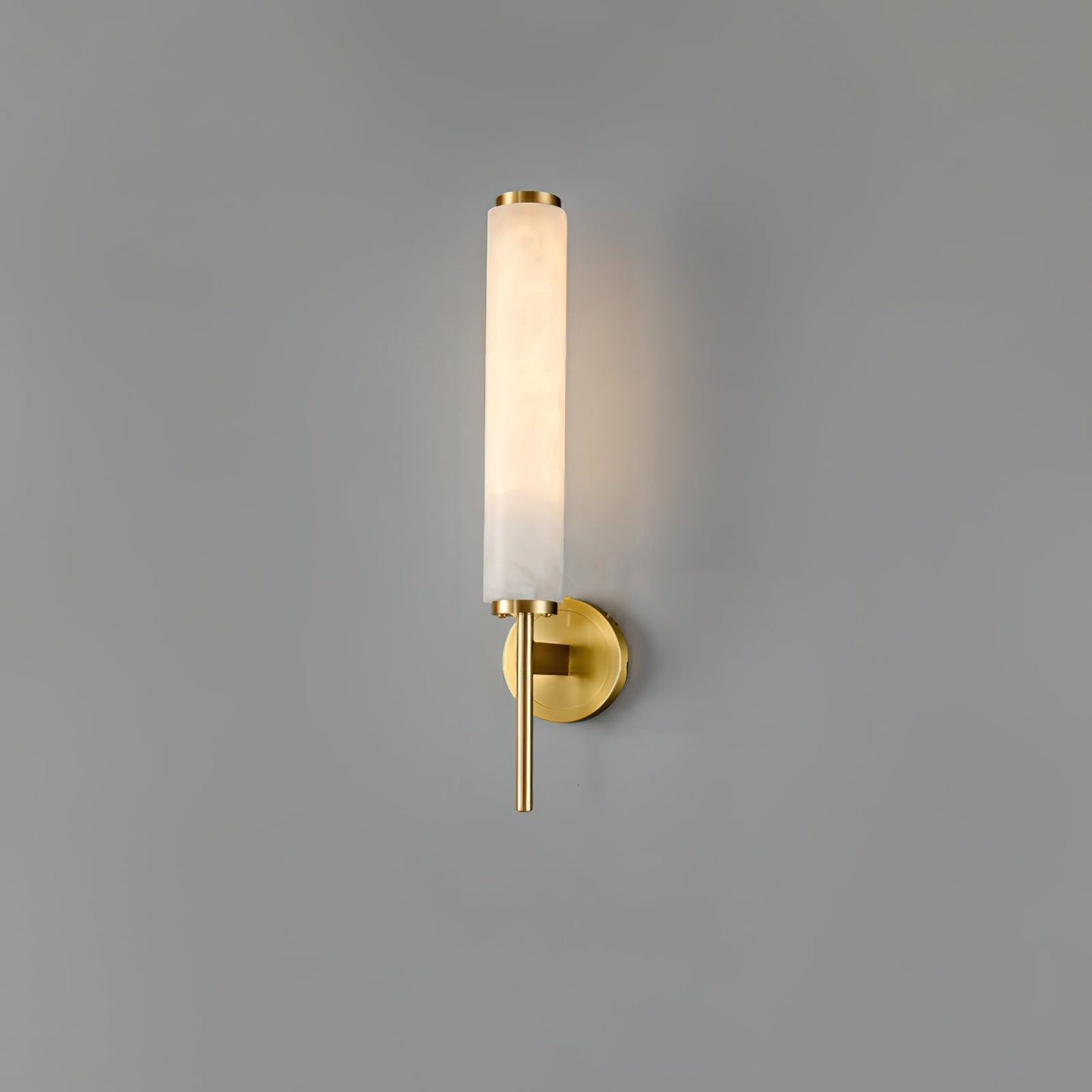 Kelsorim | Geometrisk minimalistisk alabaster cylinder væglampe  
