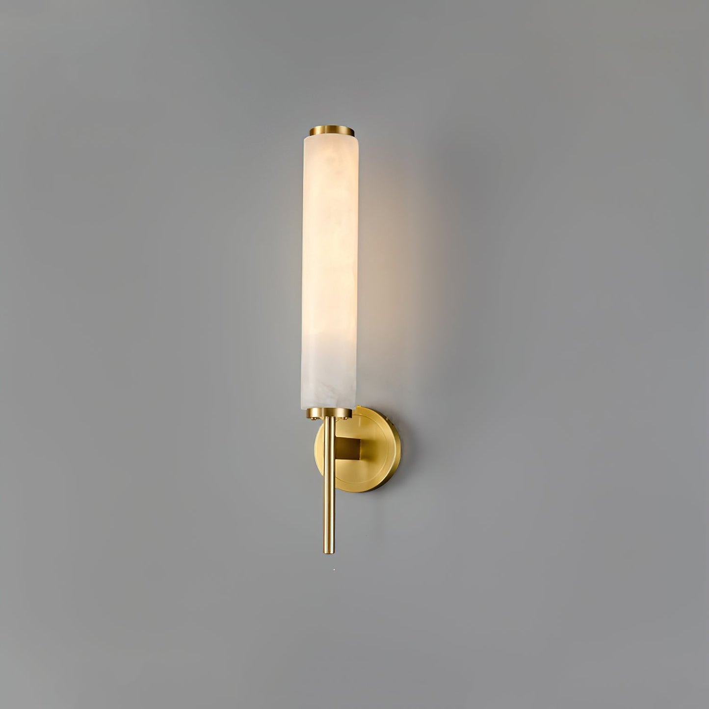 Kelsorim | Geometrisk minimalistisk alabaster cylinder væglampe  