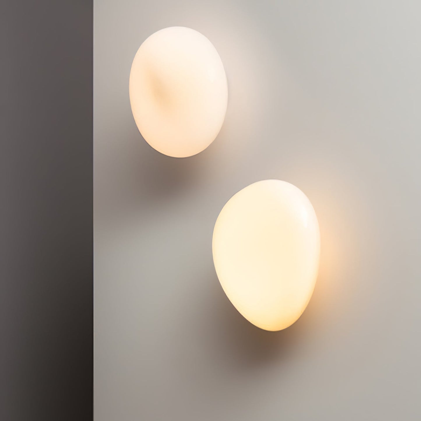 Caldrion | Håndblæst glas sten væglampe