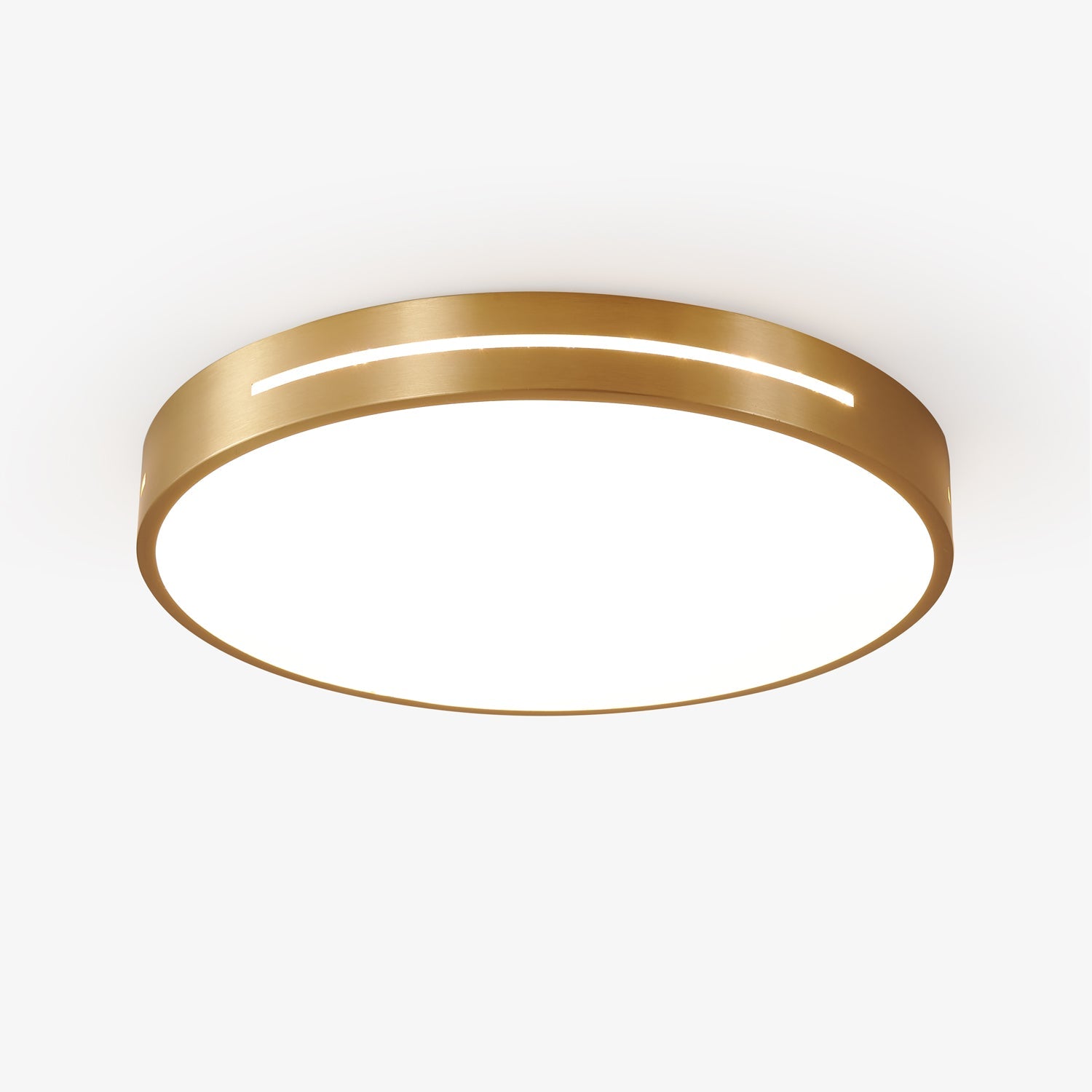 Isalun | Minimalistisk messing geometrisk indbygget loftslampe