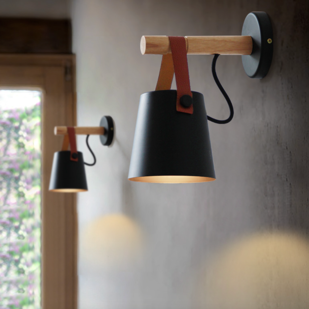Velvoryn | Moderne LED væglampe med hængende skærm