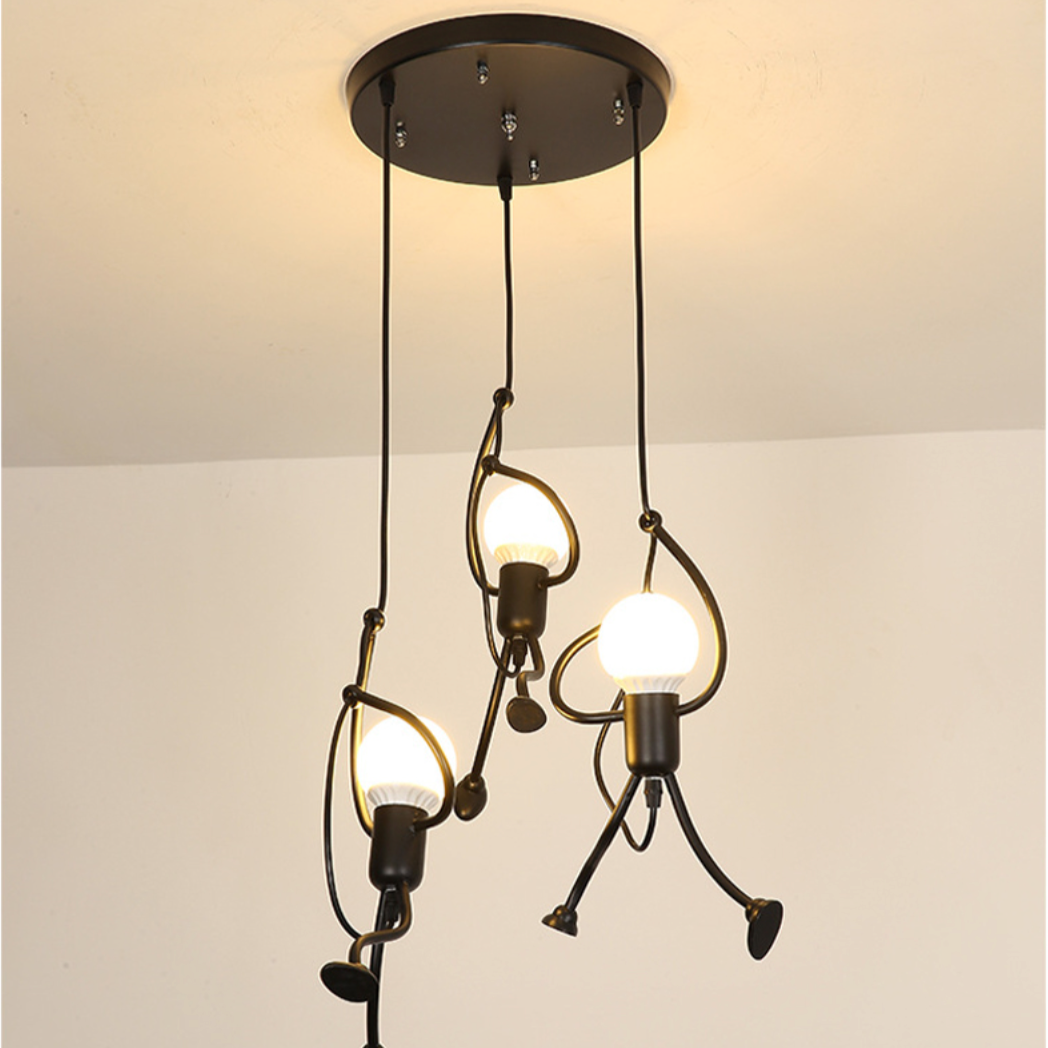 Kryntoch | Industriel Silhuet Menneskelig Form Art Deco Loftlampe