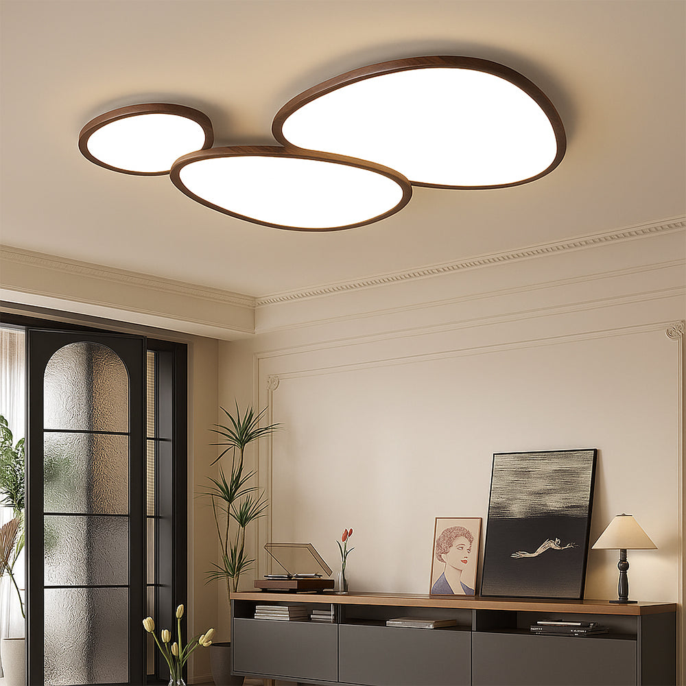 Vedra | Nordisk stil flad træramme loftslampe