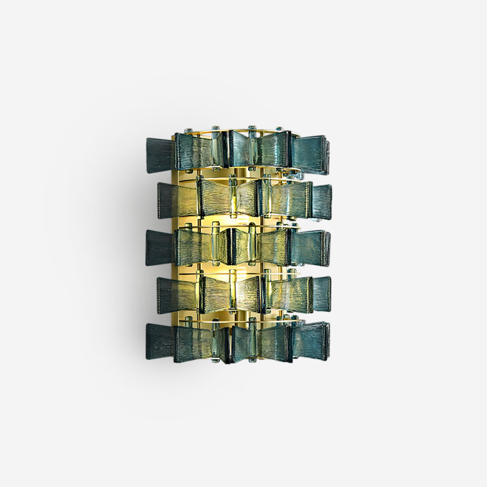 Luvidra | Båndsilhuet rillede glas arkitektonisk væglampe