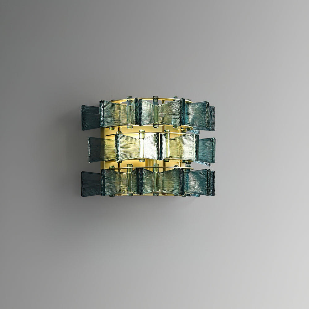 Luvidra | Båndsilhuet rillede glas arkitektonisk væglampe