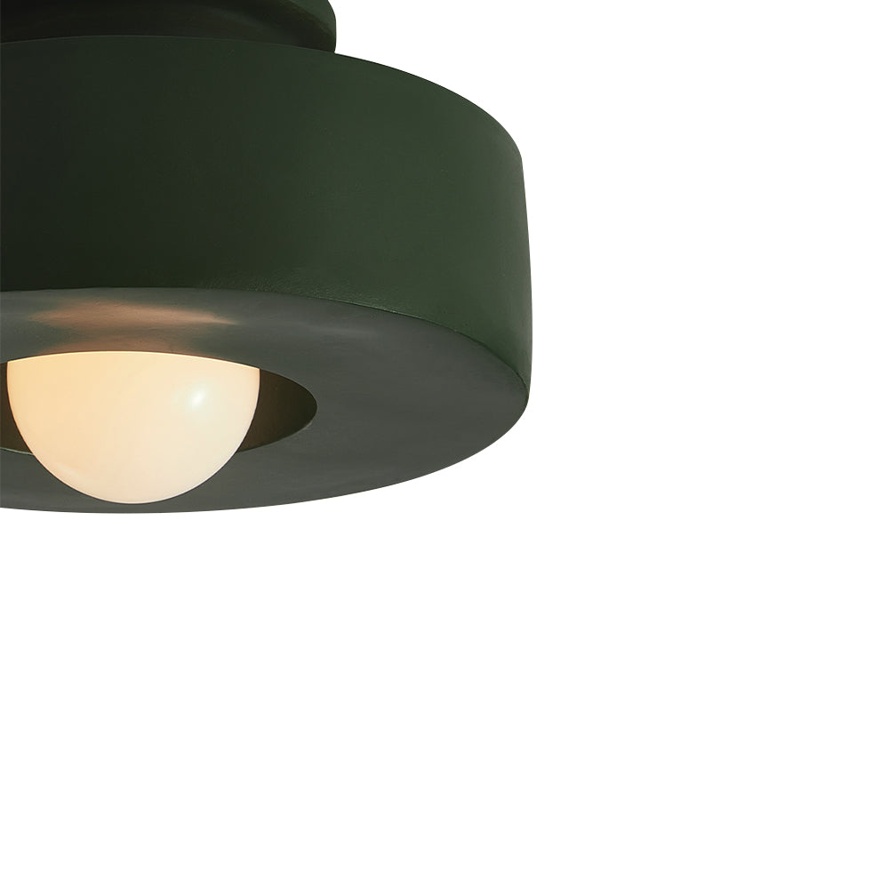 Nordisk geometrisk cylindrisk keramisk stil mat loftlampearmatur