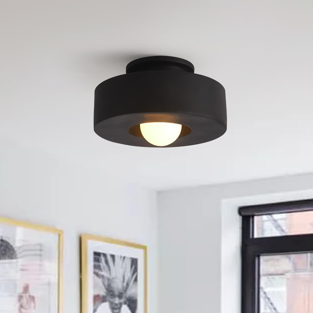 Nordisk geometrisk cylindrisk keramisk stil mat loftlampearmatur